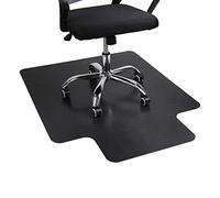 Mind Reader Tapis de chaise de bureau pour planchers en bois dur, protection de sol sous le bureau, enroulé, PVC, 120,7 cm (L) x 90,2 cm (l) x 0,3 cm (H), noir