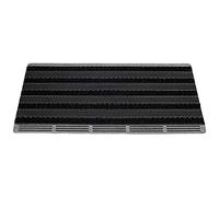 Mind Reader Ultimate Greeting Mat Tapis de vœux avec brosses Noir 45,7 x 76,2 cm