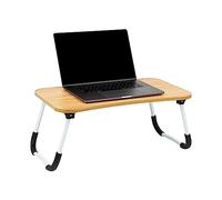 Mind Reader Woodland Collection Bureau Portable pour Ordinateur Portable/Table de Petit-déjeuner, Pliable, Portable, Pieds pliants, 60,6 x 34,9 x 26,7 cm (L x l x H), Beige
