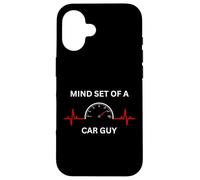 Mind Set of A Car Guy EKG Compteur de Vitesse Racing Guy Coque pour iPhone 16