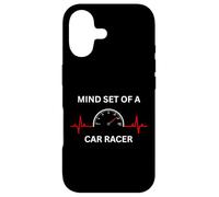 Mind Set of A Car Racer Guy EKG Compteur de Vitesse Racing Guy Coque pour iPhone 17