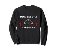 Mind Set of A Car Racer Guy EKG Compteur de Vitesse Racing Guy Sweatshirt