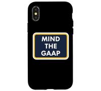 Mind The GAAP Funny Accountable Bookkeeper Accounting Pun Fun Coque pour iPhone X/XS