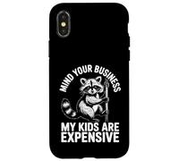 Mind Your Business Mes Enfants coûtent Cher Raton Laveur Coque pour iPhone X/XS