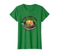 Mind Your Own Biscuits Décoration Murale Amusante pour Petit déjeuner T-Shirt, Femme, Vert Kelly, 3XL