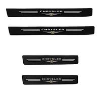Mindabate 4pcs Barres De Seuil De Porte en Fibre De Carbone pour Chrysler 300c 300 Pacifica 200 Sebring PT Cruiser Bandes Décoratives De Seuil Autocollant Résistant Aux Rayures