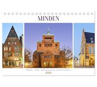 Minden - Stadt- und Naturmotive aus Ostwestfalen (Tischkalender 2026 DIN A5 quer), CALVENDO Monatskalender: Minden hat von der imposanten historischen ... zu idyllischen Weserblicken viel zu bieten.