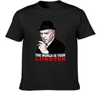 Minder's Arthur Daley The World is Your Lobster Men's T Shirt Unisex Cotton Tee Black L