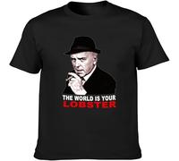 Minder's Arthur Daley The World is Your Lobster Men's T Shirt Unisex Cotton Tee Black M
