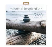 Mindful Inspiration Calendrier mural carré 2026 | Planificateur mensuel avec citations réconfortantes et images apaisantes | Calendrier de bien-être motivant