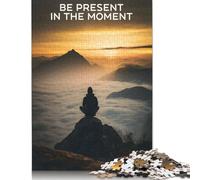 Mindful Living Motivation Puzzle 1000 Pieces Cadeau Unique Jeu Éducatif Challenge Toy À De Qualité Supérieure Peinture Art pour Adultes Et Enfants 1000pcs (75x50cm)