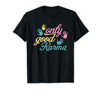 Mindful Living Only Good Karma Handprint Citation T-Shirt