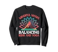 Mindful Mama Équilibre Les Enfants et la Maman de Yoga Sweatshirt