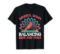 Mindful Mama Équilibre Les Enfants et la Maman de Yoga T-Shirt