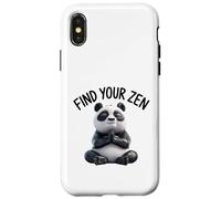 Mindful Panda Méditation Zen Harmony Art Coque pour iPhone X/XS