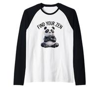 Mindful Panda Méditation Zen Harmony Art Manche Raglan