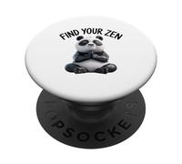 Mindful Panda Méditation Zen Harmony Art PopSockets PopGrip Adhésif