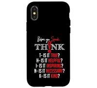 Mindful Speech Acronym True Helpful Inspiring Kind Graphic Coque pour iPhone X/XS