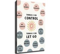 Mindfulness and Self Care Poster Control What You Can Let Go Chart for Study Room(Unframed,12x18inch(30x45cm))