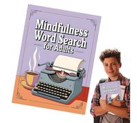 Mindfulness Bold Search, Word Search Books, Mot Trouver Livres - Jeux d'exercice cérébral portable, activités de divertissement pour la salle d'attente passe-temps
