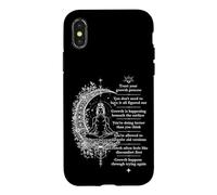 Mindfulness Self Growth Affirmation Méditation Florale Coque pour iPhone X/XS