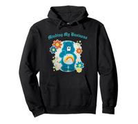 Minding My Business Patch Anti-Social Motif Ours en Fleurs Sweat à Capuche