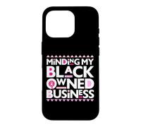 Minding My Own Black Business Support pour Le Cancer du Sein Rose Coque pour iPhone 16 Pro