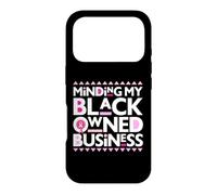 Minding My Own Black Business Support pour Le Cancer du Sein Rose Coque pour iPhone 17 Pro