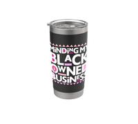Minding My Own Black Business Support pour le cancer du sein Rose Gobelet isotherme en acier inoxydable double paroi