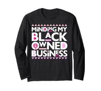 Minding My Own Black Business Support pour Le Cancer du Sein Rose Manche Longue