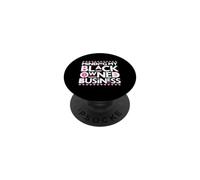 Minding My Own Black Business Support pour Le Cancer du Sein Rose PopSockets PopGrip Adhésif