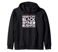 Minding My Own Black Business Support pour Le Cancer du Sein Rose Sweat à Capuche