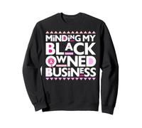 Minding My Own Black Business Support pour Le Cancer du Sein Rose Sweatshirt