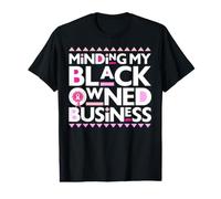 Minding My Own Black Business Support pour Le Cancer du Sein Rose T-Shirt Graphique avec Valeur