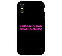 Minding My Own Small Business Humor Retro Self Love Coque pour iPhone X/XS