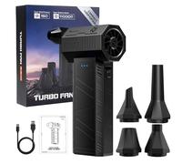 mindmed X3 Mini souffleur turbine 110 000 tr/min, 3 vitesses, purificateur d'air comprimé électrique, ventilateur rechargeable haute performance pour le nettoyage, la poussière de PC