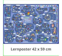 mindmemo Les premiers pas (First Steps) - anglais pour débutants - poster éducatif - apprendre le vocabulaire à l'aide d'images, DinA2.