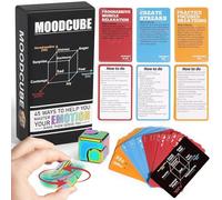 MindMosaic Cartes de soulagement de l'anxiété et du stress avec Spinner MoodCube - Outils de soins personnels et de thérapie émotionnelle basés sur la science, cadeau de pleine conscience pour femmes