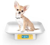 MINDPET-MED Welpenwaage für Welpen, Tragkraft bis 33 Pfund, Genauigkeit 1 g/0,035 oz, Einheit g/kg/lb/oz/tl/ml, gelb, geeignet für Kätzchen, Welpen, Kaninchen, Schlangen, Katzen und kleine Hunde