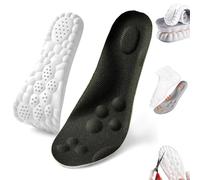 Mindrise Massage Insoles, 4D Cloud Shoe Inserts, Memory Foam Insole with Arch Support, Cut-to-Size Shoe Inserts for All-Day Comfort and Support (Black, 9-10)