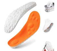Mindrise Massage Insoles, 4D Cloud Shoe Inserts, Memory Foam Insole with Arch Support, Cut-to-Size Shoe Inserts for All-Day Comfort and Support (Orange, 8-9)