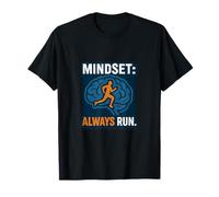 Mindset Always Run Crew Brain Graphic T-Shirt