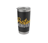 Mindset Growth Motivational Citation Inspiration Positivity Gobelet isotherme en acier inoxydable double paroi
