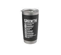 Mindset Growth Motivational Citation Inspiration Positivity Gobelet isotherme en acier inoxydable double paroi