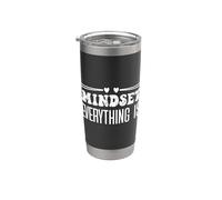Mindset Growth Motivational Citation Inspiration Positivity Gobelet isotherme en acier inoxydable double paroi