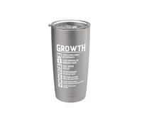 Mindset Growth Motivational Citation Inspiration Positivity Gobelet isotherme en acier inoxydable double paroi