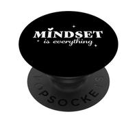 Mindset is Everything Positive Motivational Citation PopSockets PopGrip Adhésif