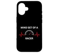 Mindset of A Racer Car Guy Compteur de Vitesse ECG Racing Guy Coque pour iPhone 16