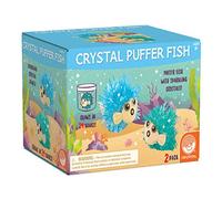 MindWare Kit de culture en cristal : lot de 2 Poissons globe - Kits de culture de cristal mignons pour enfants et adolescents - Mini expérience scientifique funky dans un kit de 8 pièces - Les
