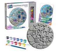 MindWare Paint Your Own Stepping Stone Kit - Mosaque Lune et toiles - Les kits comprennent de la peinture et des pinceaux -